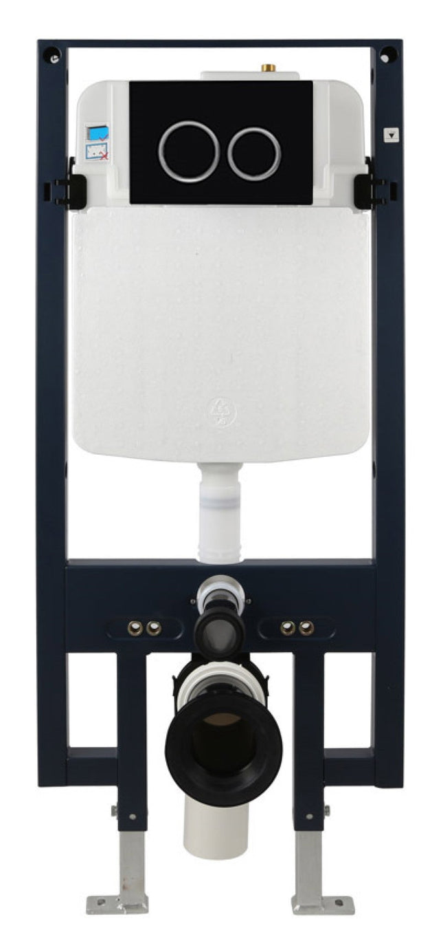 EAGO PWG380-BM Black Matte Dual Flush Wall Mounted Toilet Tank Carrier for WD101, WD332, WD333 EAGO