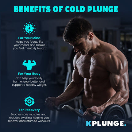 KPLUNGE All-in-One Cold Plunge and Hot Tub with Built-in Chiller, Lights, and WiFi in Blue KPLUNGE