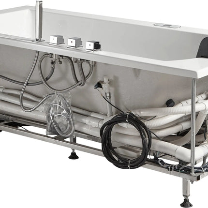 EAGO AM154ETL-R6 6 ft Acrylic White Rectangular Whirlpool Bathtub w Fixtures