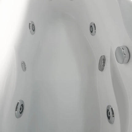 EAGO AM175-L  5'' White Acrylic Whirlpool Bathtub - Drain on Right