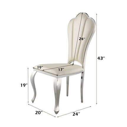 ACME DN00926 Cyrene Beige Side Chair  8
