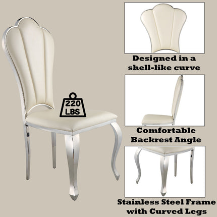 ACME DN00926 Cyrene Beige Side Chair  9