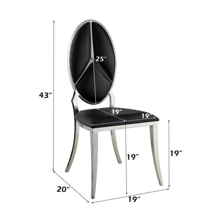 ACME DN00929 Cyrene Black Side Chair  6