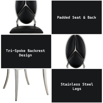 ACME DN00929 Cyrene Black Side Chair  7