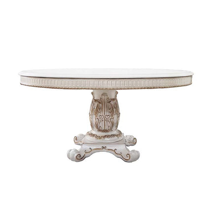 ACME DN01222 Vendom Antique Pearl Round Dining Table  1