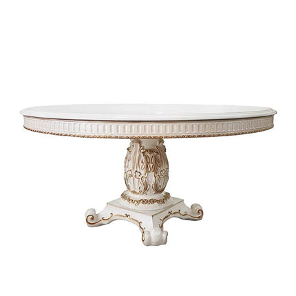 ACME DN01222 Vendom Antique Pearl Round Dining Table