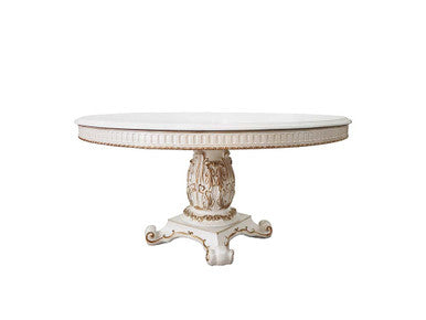 ACME DN01222 Vendom Antique Pearl Round Dining Table ACME Furniture
