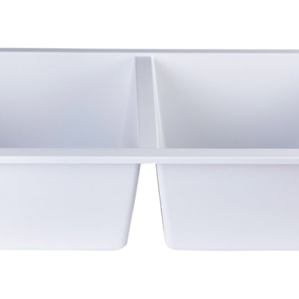 ALFI brand AB3420UM-W White 34" Undermount Double Bowl Granite Composite Kitchen Sink Alfi Brand
