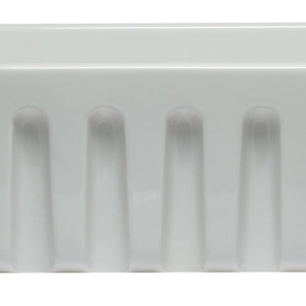 ALFI brand AB3018HS-W 30 inch White Reversible Smooth / Fluted Single Bowl Fireclay Farm Sink Alfi Brand