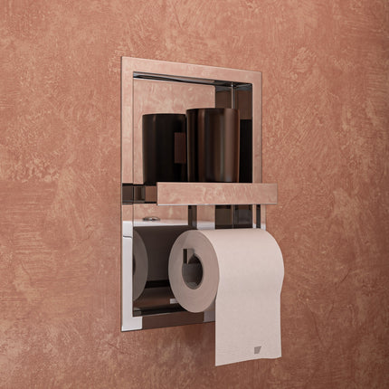 ALFI Polished Stainless Steel Recessed Toilet Paper Holder Niche ABTPN88-PSS Alfi Brand