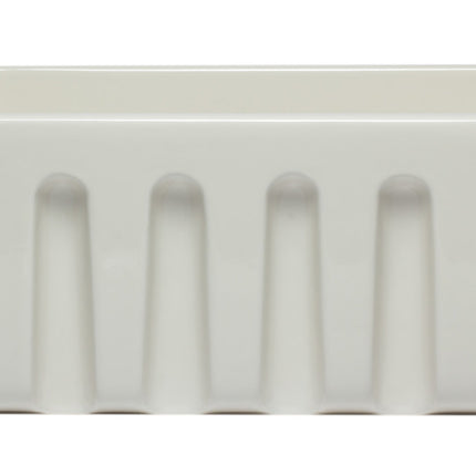 ALFI brand AB2418HS-B 24 inch Biscuit Reversible Smooth / Fluted Single Bowl Fireclay Farm Sink Alfi Brand