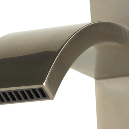 ALFI brand AB1158-BN Tall Brushed Nickel Tall Square Body Curved Spout Single Lever Bathroom Faucet ALFI brand