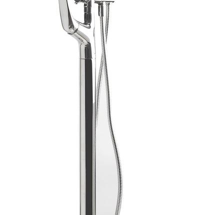AB2758-PC Polished Chrome Floor Mounted Tub Filler + Mixer /w additional Hand Held Shower Head Alfi Brand