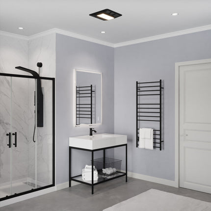Summers Series 100 CFM Ceiling Mount Bathroom Exhaust Fan with Brilliant LED Light, Humidity Sensor Activation Anzzi