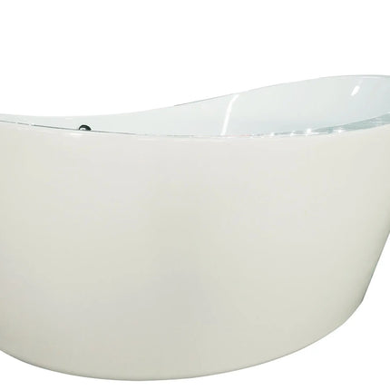 EAGO AM2130  66" Round Free Standing Acrylic Air Bubble Bathtub
