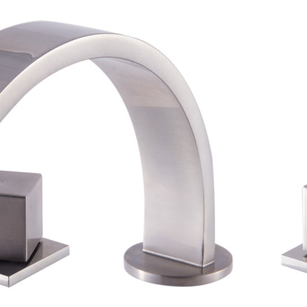 ALFI brand AB1326-BN Brushed Nickel Modern Widespread Bathroom Faucet