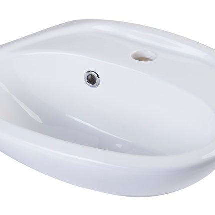 ALFI brand AB106 White Small Porcelain Wall Mount Basin with Overflow ALFI brand