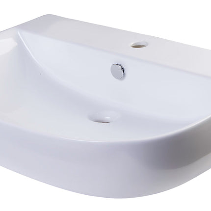ALFI brand AB112  28" White D-Bowl Porcelain Wall Mounted Bath Sink ALFI brand