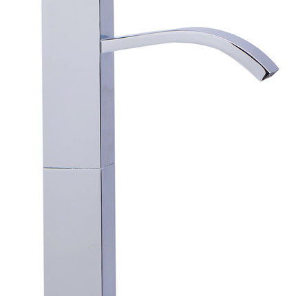 ALFI brand AB1158-PC Tall Polished Chrome Tall Square Body Curved Spout Single Lever Bathroom Faucet ALFI brand