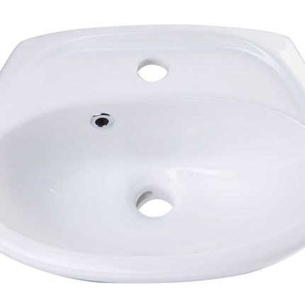 ALFI brand AB106 White Small Porcelain Wall Mount Basin with Overflow ALFI brand