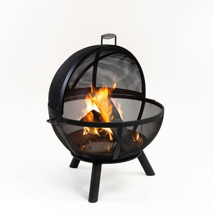 Deko Living 34 Inch Diameter Outdoor Steel Woodburning Sphere Fire Pit - COB10508 Deko Living