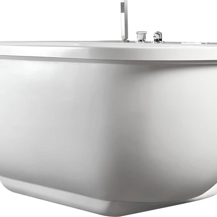 EAGO AM128ETL 6 ft Acrylic White Whirlpool Bathtub w Fixtures