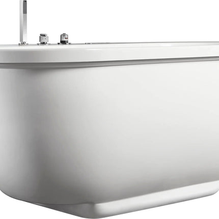 EAGO AM128ETL 6 ft Acrylic White Whirlpool Bathtub w Fixtures