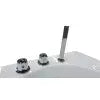 EAGO AM189ETL-L 6 ft Right Drain Acrylic White Whirlpool Bathtub w Fixtures