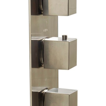 ALFI brand AB2901-BN Brushed Nickel Concealed 4-Way Thermostatic Valve Shower Mixer /w Square Knobs Alfi Brand
