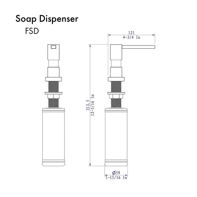 ZLINE Faucet Soap Dispenser in Champagne Bronze (FSD-CB)