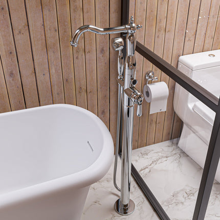 ALFI brand AB2553-PC Polished Chrome Free Standing Floor Mounted Bath Tub Filler Alfi Brand