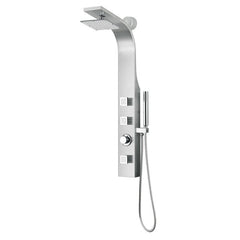 ANZZI Silent 40" Full Body Shower Panel with Heavy Rain Shower And Spray Wand In Brushed Steel - SP-AZ8106 Anzzi