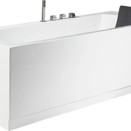 EAGO AM154ETL-L6 6 ft Acrylic White Rectangular Whirlpool Bathtub w Fixtures
