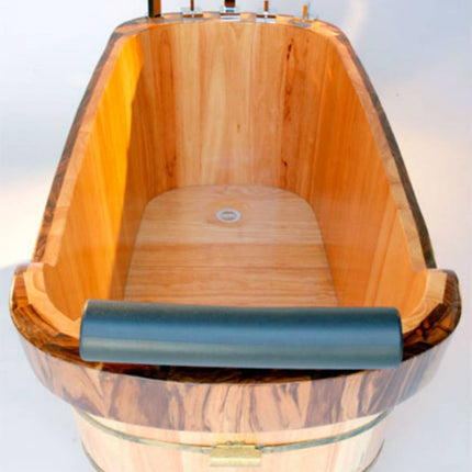 ALFI brand AB1148 59" Free Standing Wooden Bathtub with Chrome Tub Filler ALFI brand