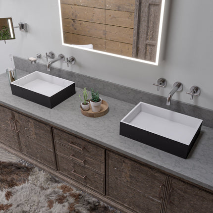 ALFI brand AB1035-BN Brushed Nickel 8" Widespread Wall-Mounted Cross Handle Faucet ALFI brand