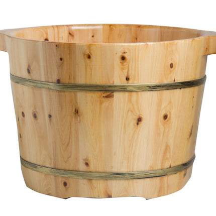 ALFI brand AB6604 Round Wooden Cedar Foot Soaking Tub Alfi Brand
