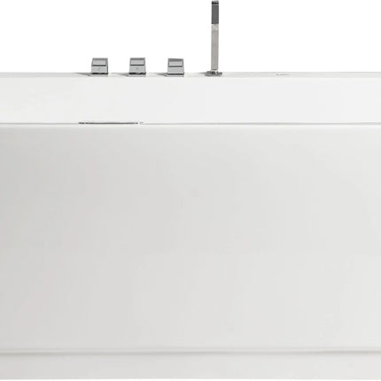 EAGO AM154ETL-R5 5 ft Acrylic White Rectangular Whirlpool Bathtub w Fixtures