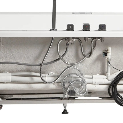 EAGO AM154ETL-R5 5 ft Acrylic White Rectangular Whirlpool Bathtub w Fixtures