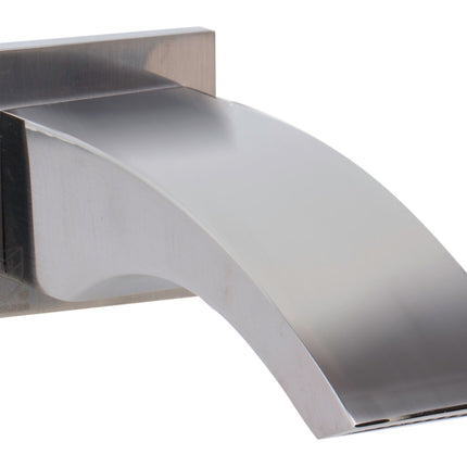 ALFI brand AB3301-BN Brushed Nickel Curved Wallmounted Tub Filler Bathroom Spout Alfi Brand