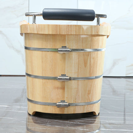 ALFI brand AB1163 61" Free Standing Wooden Bathtub with Cushion Headrest ALFI brand