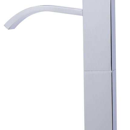 ALFI brand AB1158-PC Tall Polished Chrome Tall Square Body Curved Spout Single Lever Bathroom Faucet ALFI brand