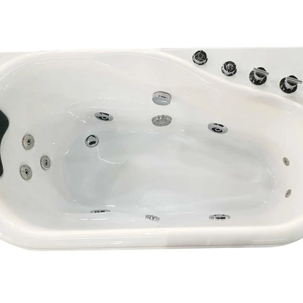 EAGO AM175-R  5' White Acrylic Whirlpool Bathtub - Drain on Left