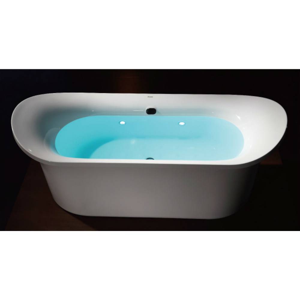 EAGO AM1900  74&quot; White Free Standing Air Bubble Bathtub