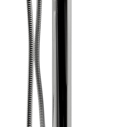 ALFI brand AB2534-PC Polished Chrome Single Lever Floor Mounted Tub Filler Mixer w Hand Held Shower Head Alfi Brand