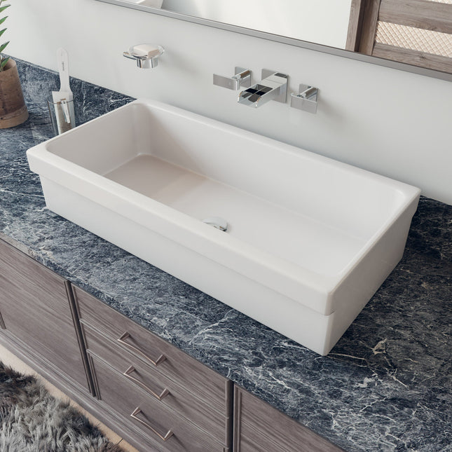 ALFI brand AB1796-PC Polished Chrome Widespread Wall Mounted Modern Waterfall Bathroom Faucet Alfi Brand
