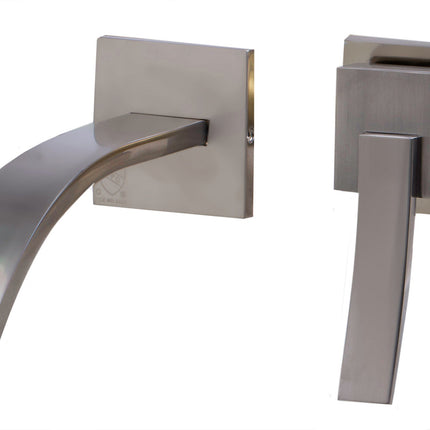 ALFI brand AB1256-BN Brushed Nickel Single Lever Wallmount Bathroom Faucet ALFI brand