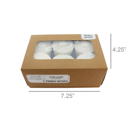 HomArt French Votive Candles- Box 6 - Ivory HomArt