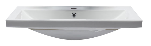 EAGO BH001 White Ceramic 32"x19" Rectangular Drop In Sink EAGO
