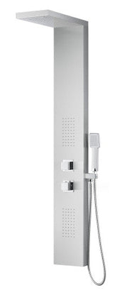ANZZI Expanse 64 in. Full Body Shower Panel with Heavy Rain Shower and Spray Wand in Brushed Steel SP-AZ041 Anzzi
