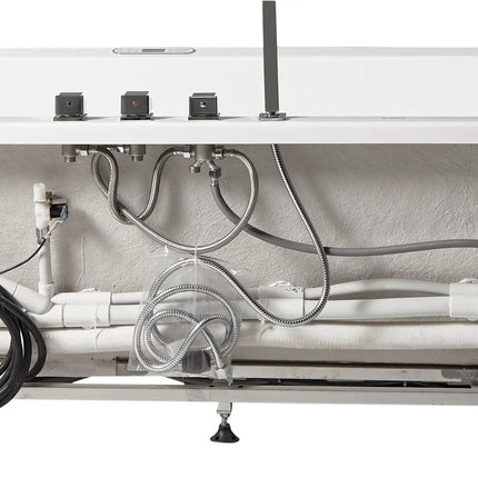 EAGO AM154ETL-L6 6 ft Acrylic White Rectangular Whirlpool Bathtub w Fixtures